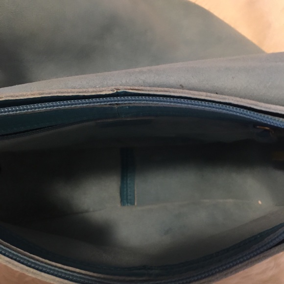 Via Spiga Teal Turquoise Leather Shoulder Bag - Picture 4 of 12